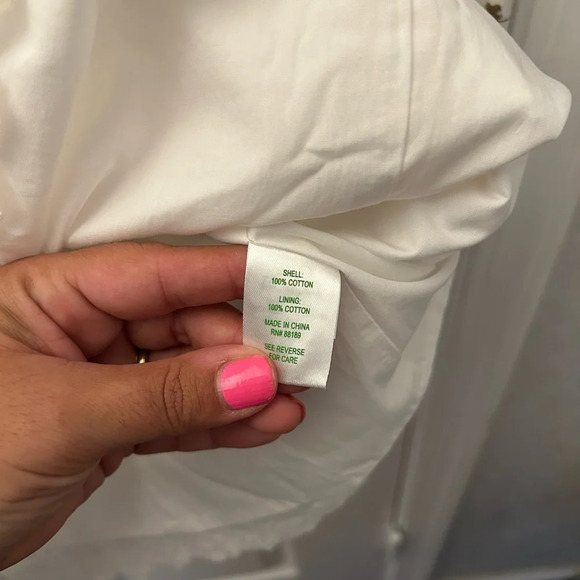 ! Lilly Pulitzer White Floral Eyelet Adeline Shift Dress Size 0 - Picture 5 of 5